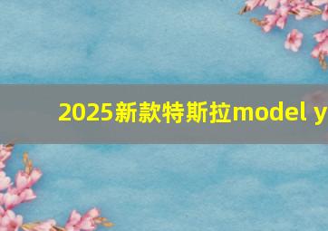 2025新款特斯拉model y